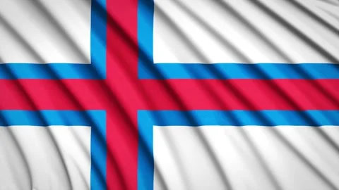 Loop Flag Faroe Islands Stock Footage 155500136