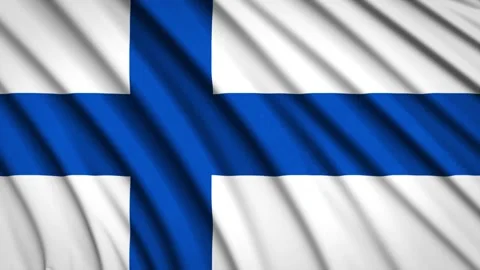 Loop Flag Finland Stock Footage 155500303