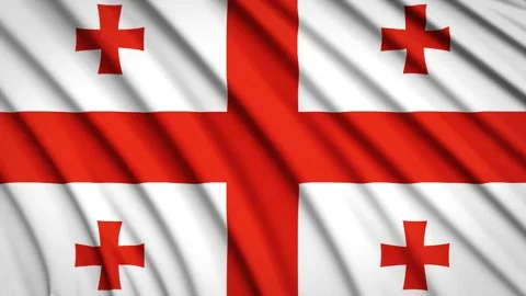 Loop Flag Georgia Stock Footage 155500433