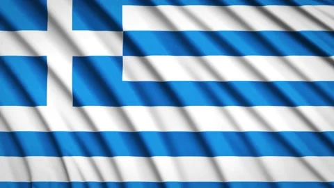 Loop Flag Greece Stock Footage 155500796