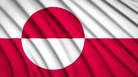 Loop Flag Greenland Stock Footage 155500983