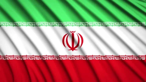 Loop Flag Iran Stock Footage 155501829