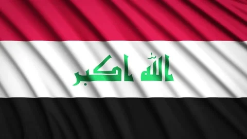 Loop Flag Iraq Stock Footage 155501923