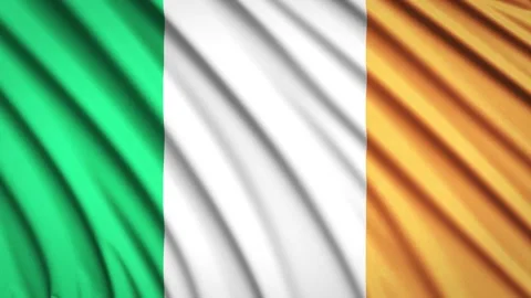 Loop Flag Ireland Stock Footage 155502006