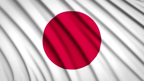 Loop Flag Japan Stock Footage 155541864