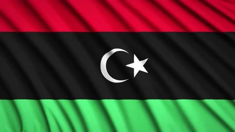 Loop Flag Libya Stock Footage 155542322