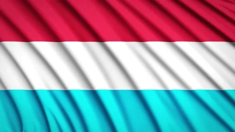 Loop Flag Luxembourg Stock Footage 155542507