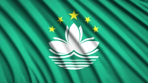 Loop Flag Macau Stock Footage 155542573