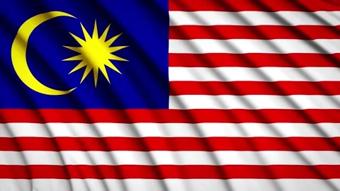 Loop Flag Malaysia Stock Footage 155542620