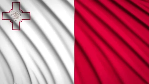 Loop Flag Malta Stock Footage 155542673