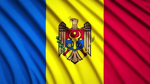 Loop Flag Moldova Stock Footage 155542728