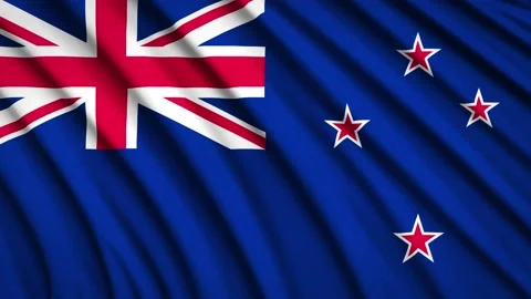 Loop Flag New Zealand Stock Footage 155542951