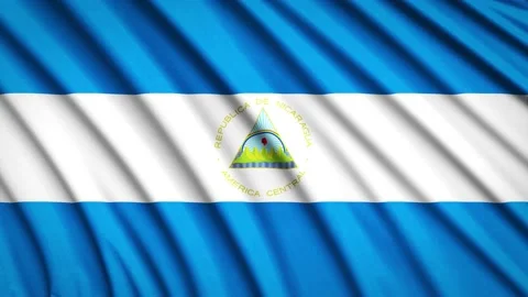 Loop Flag Nicaragua Stock Footage 155543013