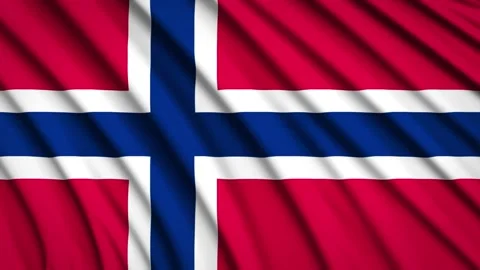 Loop Flag Norway Stock Footage 155543105