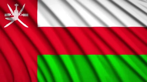 Loop Flag Oman Stock Footage 155543156