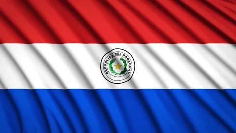 Loop Flag Paraguay Stock Footage 155543822