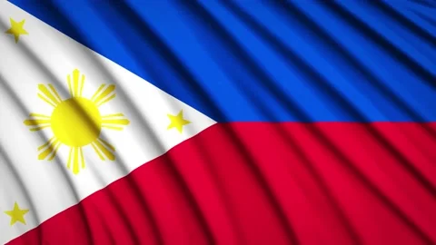 Loop Flag Philippines Stock Footage 155543948