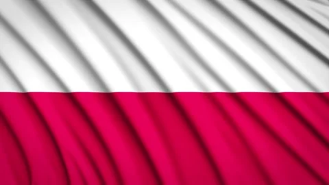 Loop Flag Poland Stock Footage 155544034