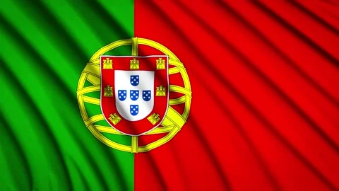 Loop Flag Portugal Stock Footage 155544097