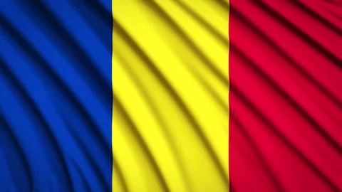 Loop Flag Romania Stock Footage 155544479