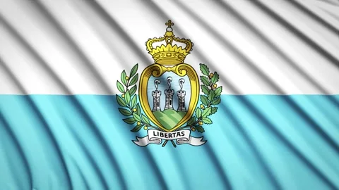Loop Flag San Marino Stock Footage 155544708