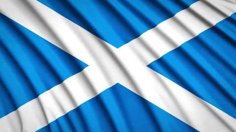 Loop Flag Scotland Stock Footage 155544888