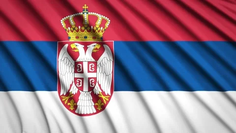 Loop Flag Serbia Stock Footage 155544993