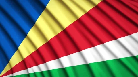 Loop Flag Seychelles Stock Footage 155545059