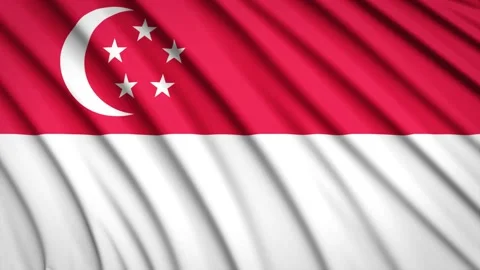 Loop Flag Singapore Stock Footage 155545139