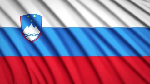 Loop Flag Slovenia Stock Footage 155545627