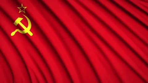 Loop Flag Soviet Union Stock Footage 155545889