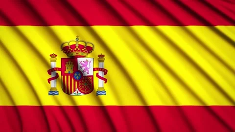 Loop Flag Spain Stock Footage 155347713