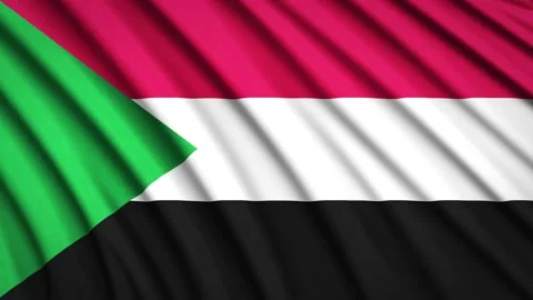Loop Flag Sudan Stock Footage 155546337