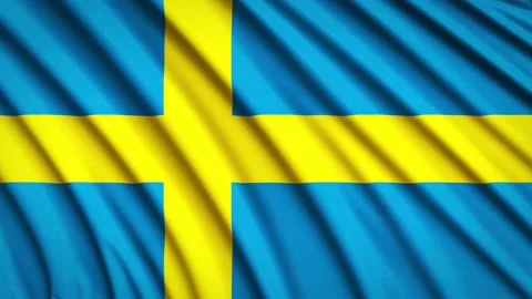 Loop Flag Sweden Stock Footage 155546421