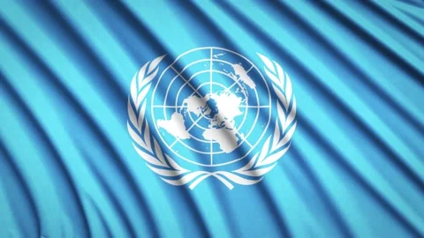 Loop Flag United Nations Stock Footage 155547652
