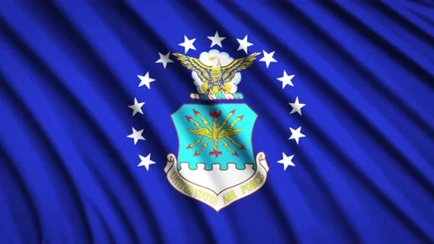 Loop Flag United States Air Force Stock Footage 155547862