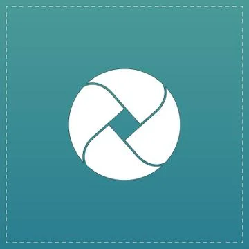 Loop flat icon Stock Illustration