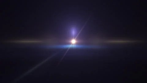 Loop flickering center gold blue star optical flares animation Stock Footage 269137672