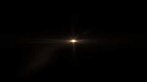 Loop flickering center gold star optical flares animation background Stock Footage 273701284