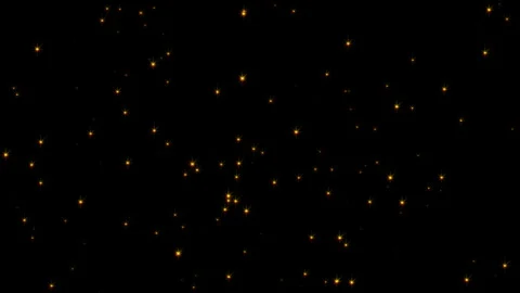 Loop flickering gold dust star particles on black background Stock Footage 306372469