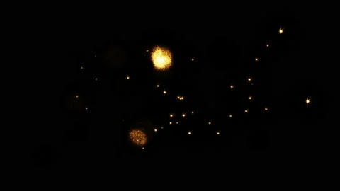 Loop flickering gold star particles flow animation background Stock Footage 213746708