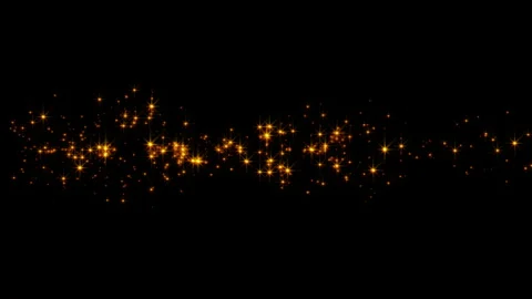 Loop flickering gold star particles animation on black background Stock Footage 301215588