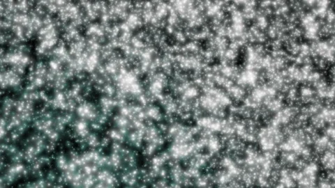 Loop flickering white blue particles falling animation on black background Video stock 304599867