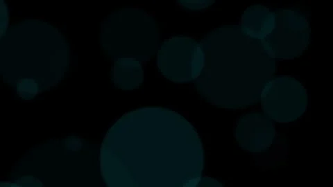 Loop floating moving big blue blurred bokeh bubbles lights motion Stock Footage 285511573