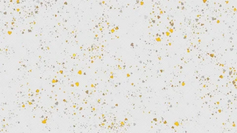 Loop flow falling glow golden hearts and stars Video stock 246421991