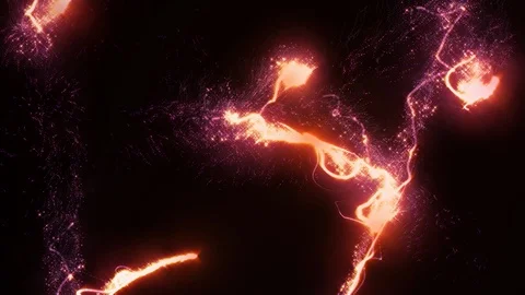 Loop Flowing Particle Trails Glow Shiny Element Swirl And Floating 4k Motion Stock Footage 113093924