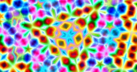 Loop Fluorescent Neon Color Trippy Psychedelic Visuals Kaleidoscope 스톡 동영상 145689611