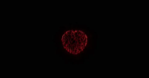 Loop footage fireworks with sparkling lights and stars, ignites an explosion on Video stock 163434074