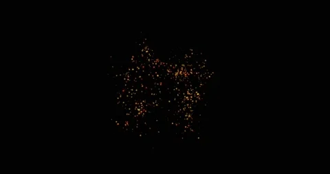 Loop footage fireworks with sparkling lights and stars, ignites an explosion on Video stock 163434135