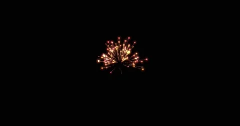 Loop footage fireworks with sparkling lights and stars, ignites an explosion on Stock-Footage 164070751